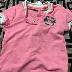 2 Cute Pink Polo with New York Patch